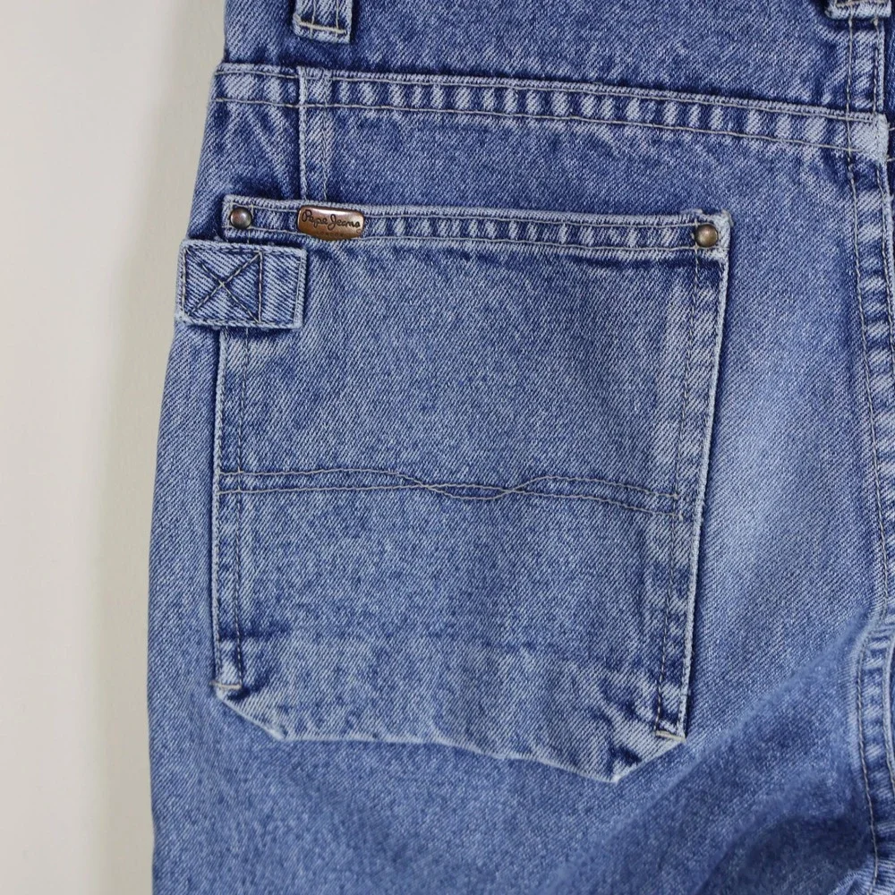 Vintage 90s Pepe Jeans Denim Worxx Straight‎ Leg Size 14 Kids Skate Blue Cotton